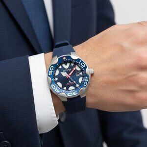 NWT Authentic Citizen Promaster Dive Digital Blue Dial Men's Watch